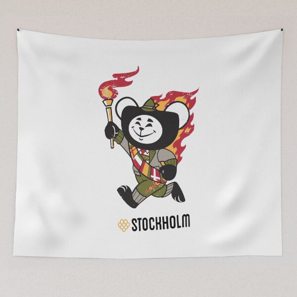 Item preview, Retro Athletic Mascot Stockholm Torch Runner designed and sold by CONNCOLEM.