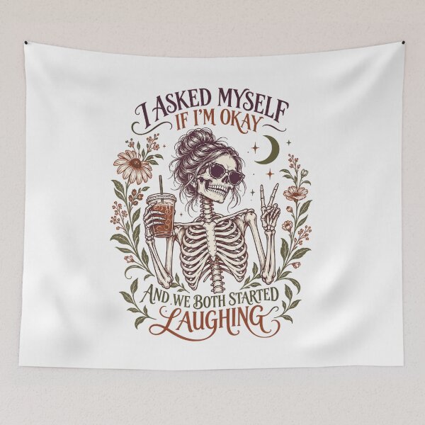Item preview, I Asked Myself If I’m Okay Skeleton designed and sold by VioletNance.