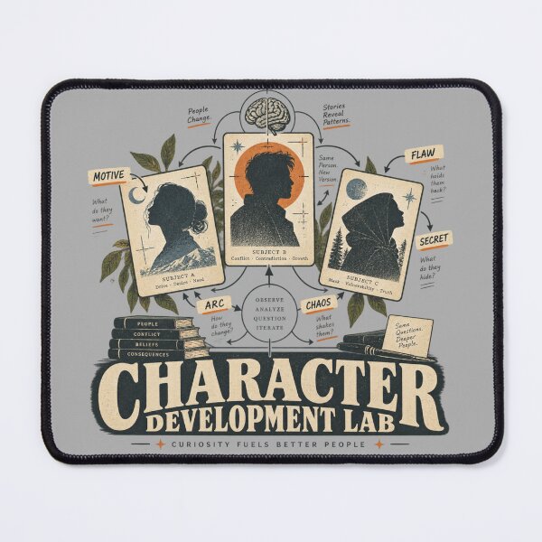 Item preview, Character Development Lab – Funny Fiction Writer Design designed and sold by Golden Era Studio.