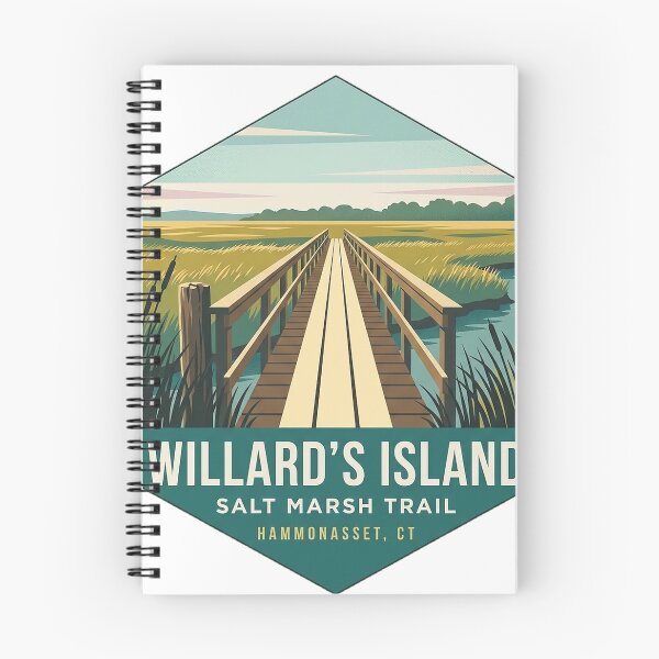 Item preview, Willard's Island Salt Marsh Boardwalk Hammonasset CT Sticker designed and sold by DetourDgn.