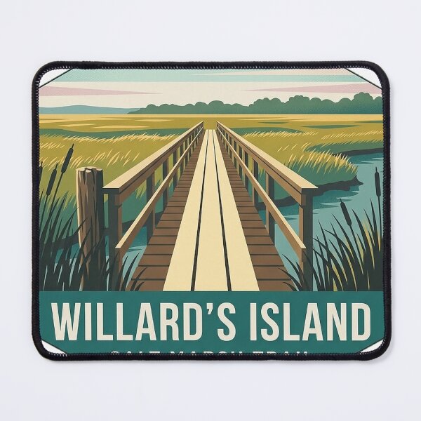 Item preview, Willard's Island Salt Marsh Boardwalk Hammonasset CT Sticker designed and sold by DetourDgn.