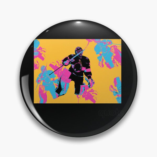Item preview, Neon Pop Art Ice Hockey Goalie Silhouette designed and sold by CONNCOLEM.