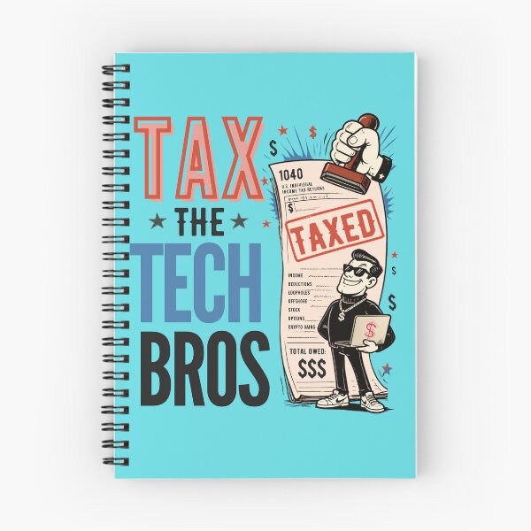 Item preview, Tax The Tech Bros Vintage Cartoon designed and sold by SeaChangeDesign.