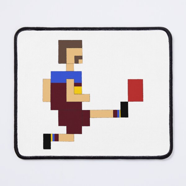 Item preview, Square Brisbane Footballer Kicking Football designed and sold by famousflies313.