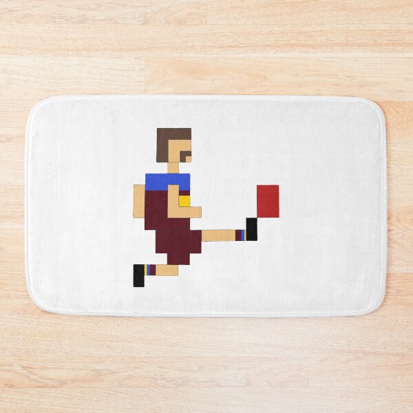 Item preview, Square Brisbane Footballer Kicking Football designed and sold by famousflies313.