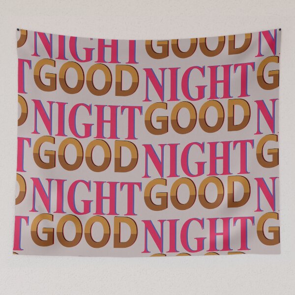 Item preview, Good Night Retro Typography Design designed and sold by Mdjahirulsk.