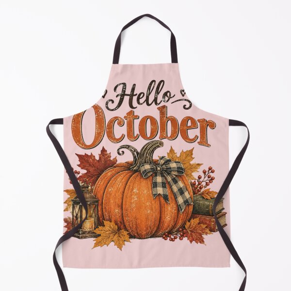 Item preview, Hello October Vintage Pumpkin – Cozy Autumn Fall Harvest Design designed and sold by Sanika arts .