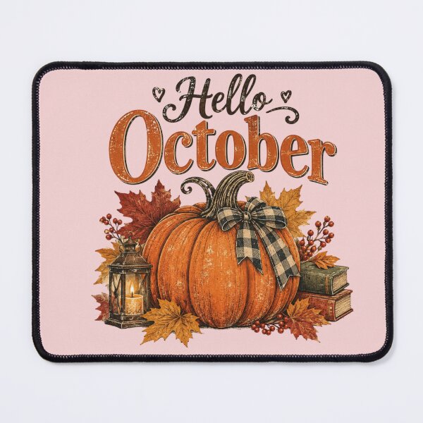 Item preview, Hello October Vintage Pumpkin – Cozy Autumn Fall Harvest Design designed and sold by Sanika arts .