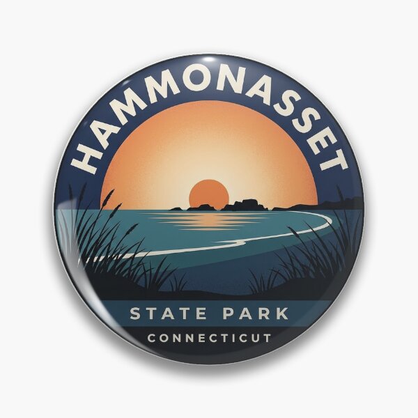 Item preview, Hammonasset Beach State Park Connecticut Blue Hour Circular Sticker designed and sold by DetourDgn.