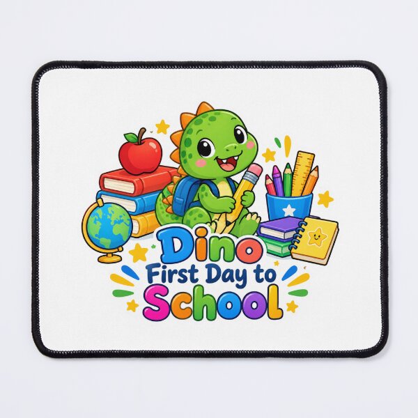 Item preview, Dino's First Day at School Cute Dinosaur Sticker designed and sold by lailakhalaf.