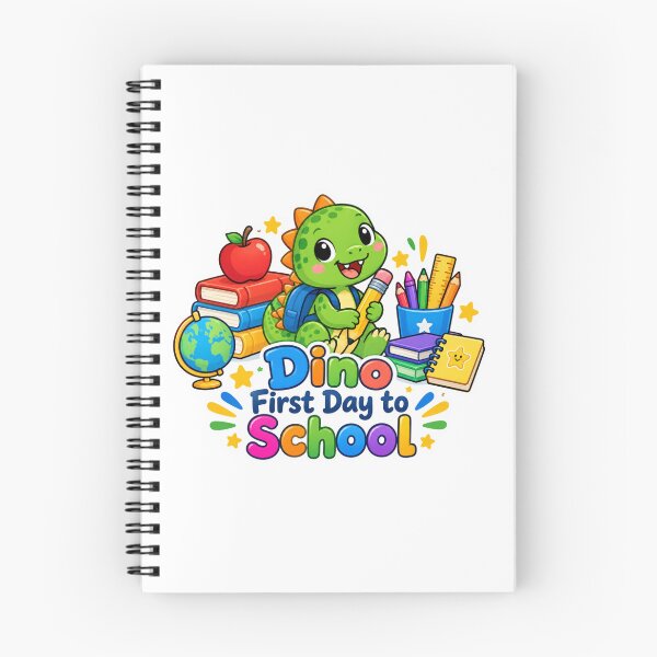 Item preview, Dino's First Day at School Cute Dinosaur Sticker designed and sold by lailakhalaf.