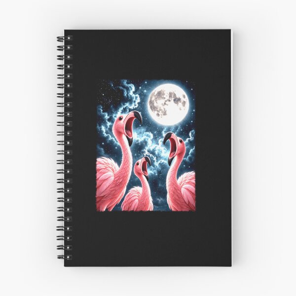 Item preview, Surreal Flamingos Under a Full Moon designed and sold by elderberry.