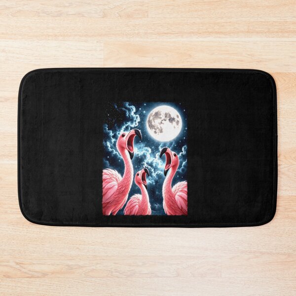 Item preview, Surreal Flamingos Under a Full Moon designed and sold by elderberry.
