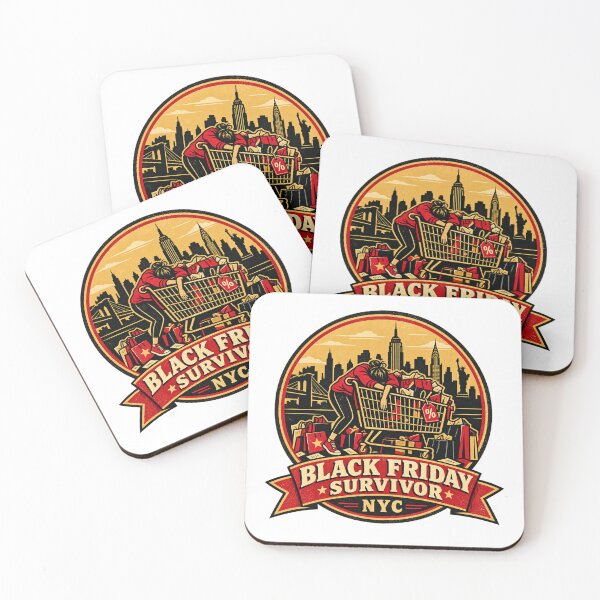 Item preview, Black Friday Survivor NYC Shirt – Funny Shopping Retro Badge Design designed and sold by Globalcitytees.