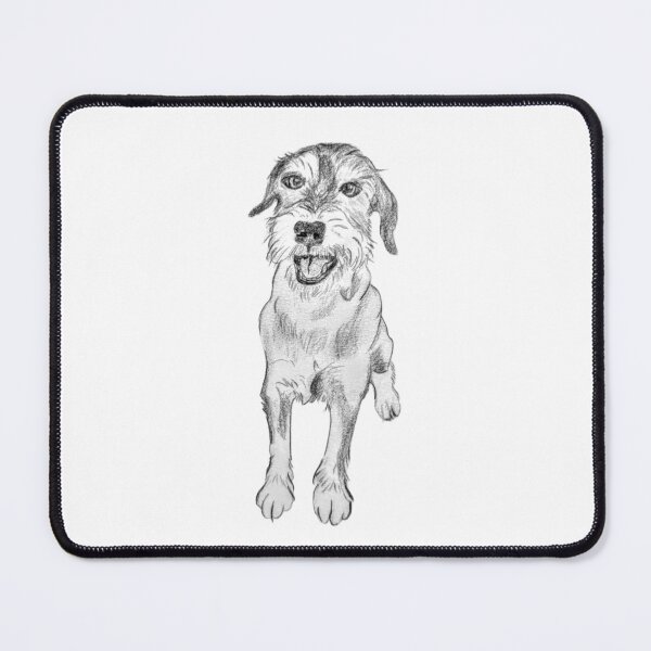 Item preview, Cute scruffy dog – hand-drawn pencil sketch designed and sold by alilu-art .