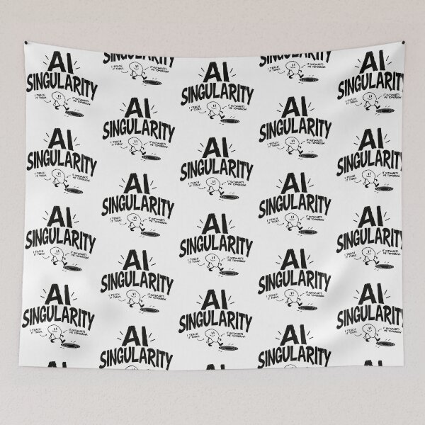 Item preview, AI Singularity – Friendly Robot Crossing the Future designed and sold by zzz888.