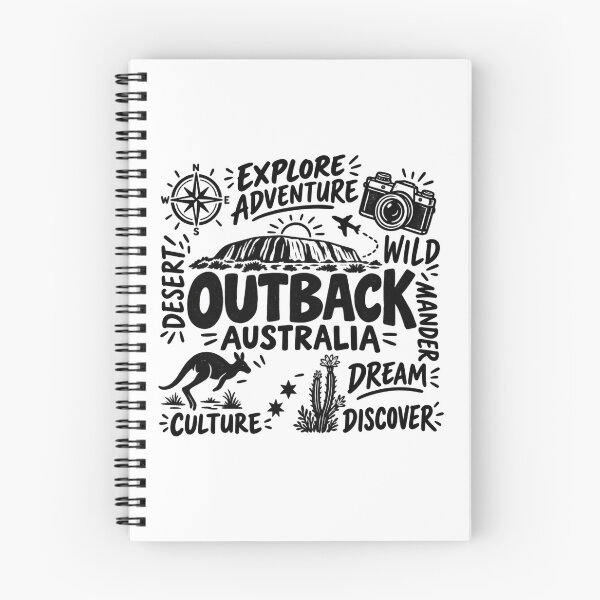 Item preview, Outback Australia Explore Adventure Hand Lettered Travel Design designed and sold by Yellowriversss.