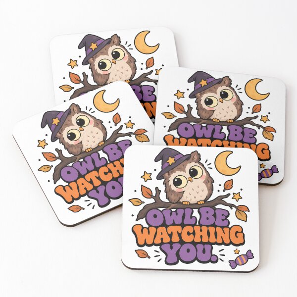 Item preview, Groovy Retro Owl Be Watching You - Funny Halloween Owl Witch designed and sold by ianm1028.