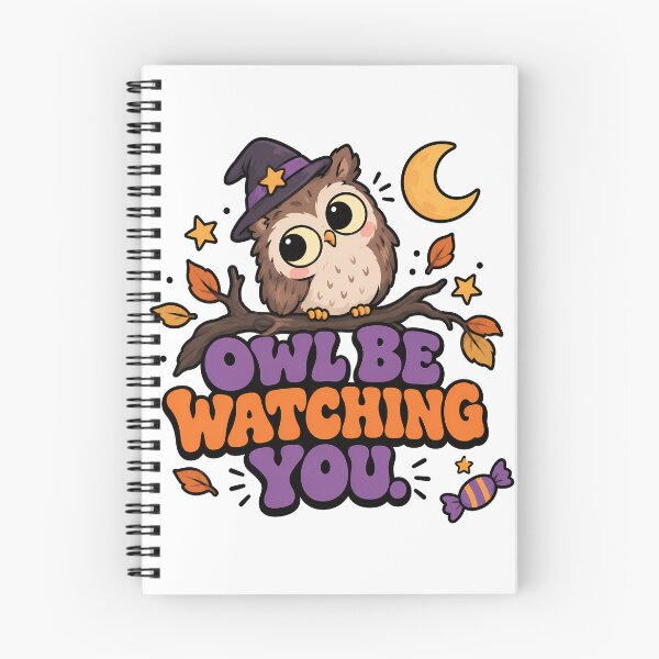 Item preview, Groovy Retro Owl Be Watching You - Funny Halloween Owl Witch designed and sold by ianm1028.