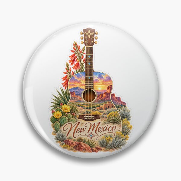 Item preview, New Mexico Land of Enchantment Guitar designed and sold by Whimspired By Paxx.