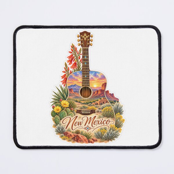 Item preview, New Mexico Land of Enchantment Guitar designed and sold by Whimspired By Paxx.