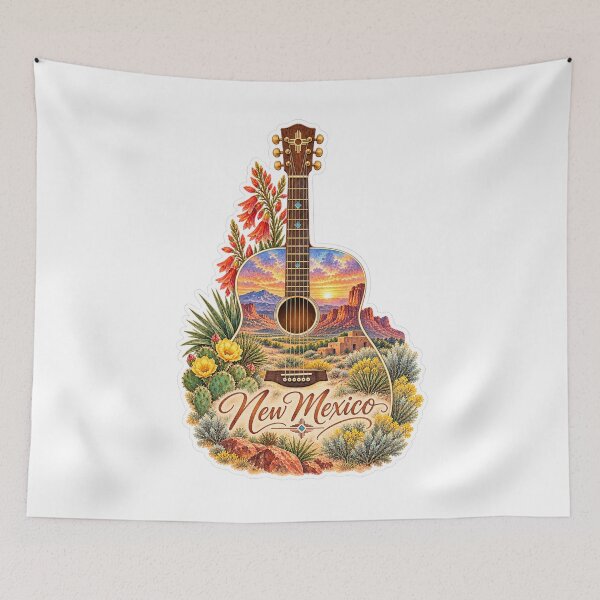 Item preview, New Mexico Land of Enchantment Guitar designed and sold by Whimspired By Paxx.