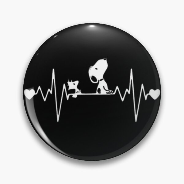 Item preview, Snoopy and Woodstock Heartbeat EKG Inspired Cute Cartoon Design designed and sold by loui27.