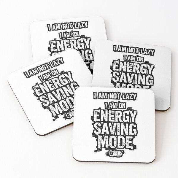 Item preview, I Am Not Lazy I Am On Energy Saving Mode - Funny White Ink Distressed designed and sold by RashitHibr.