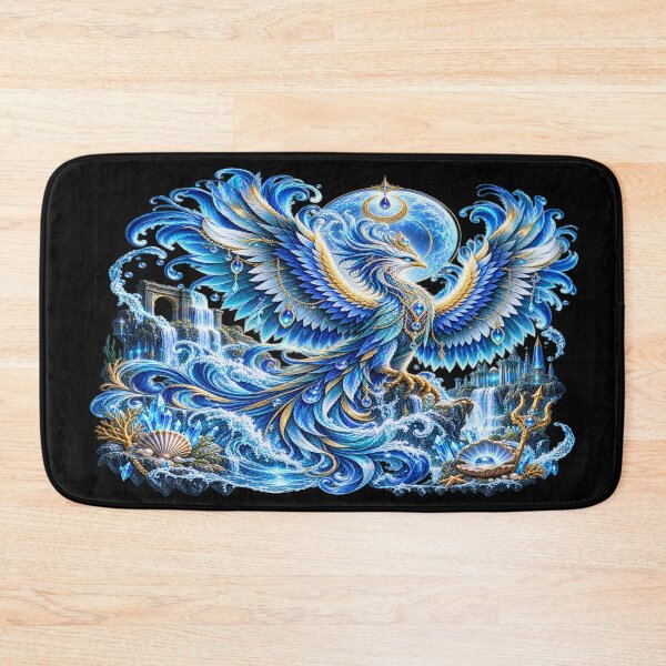 Item preview, Water Phoenix – Ocean Fantasy Bird of Rebirth designed and sold by TroviTutto.
