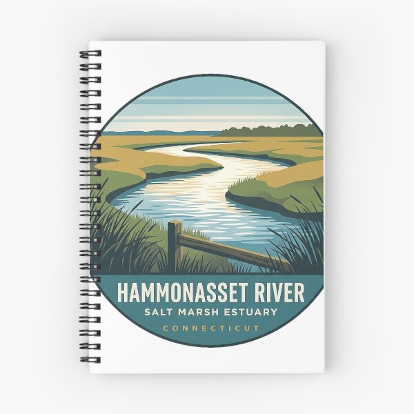 Item preview, Hammonasset River Salt Marsh Estuary Connecticut Sticker designed and sold by DetourDgn.