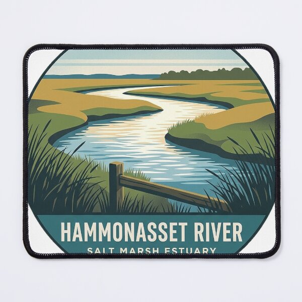 Item preview, Hammonasset River Salt Marsh Estuary Connecticut Sticker designed and sold by DetourDgn.