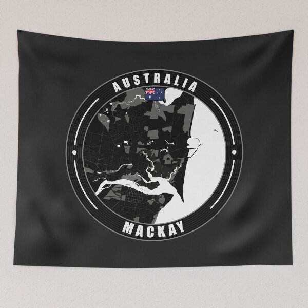 Item preview, Mackay Australia City Map  designed and sold by Thistle-TShop.