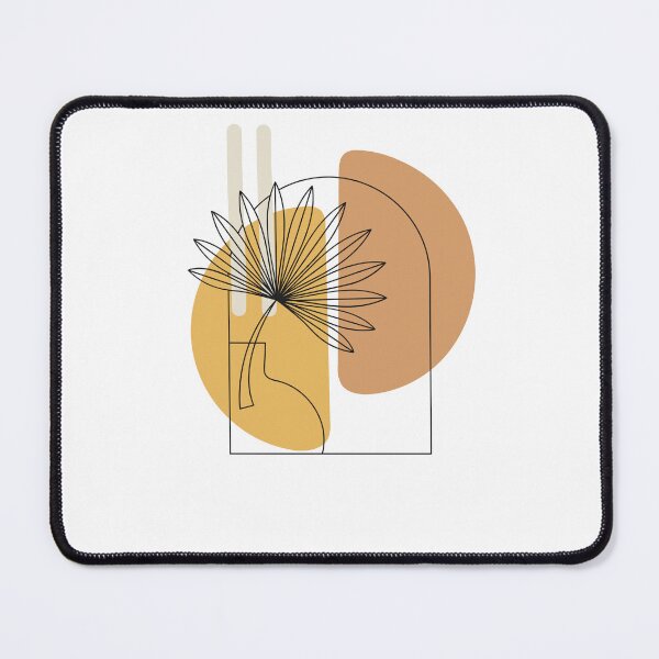 Item preview, Abstract Boho Palm Leaf Art Mid Century Terracotta Arch Print designed and sold by DoodleIntricate.