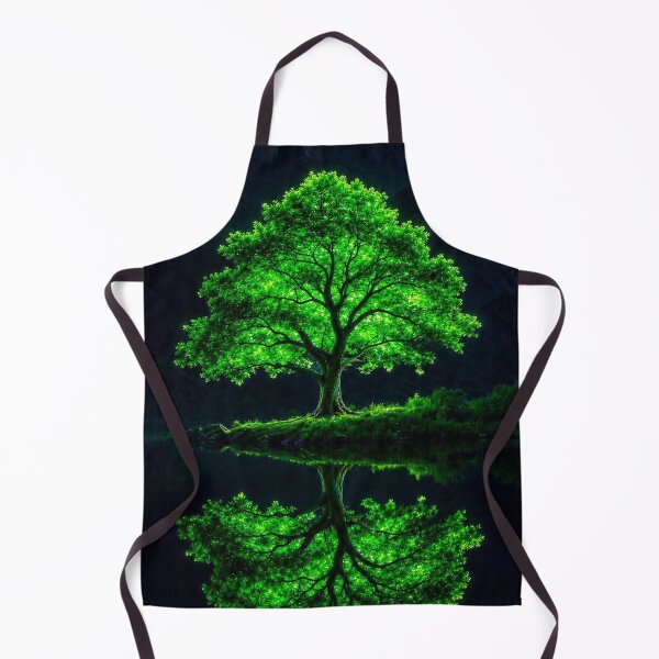 Item preview, Glowing Green Tree Reflection at Night designed and sold by Mr besho.