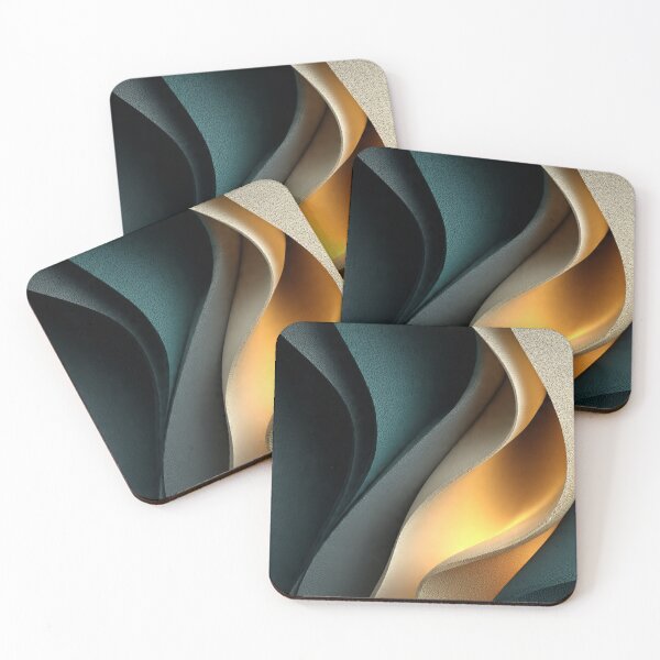 Item preview, Abstract Curved Layers With Warm Glowing Light designed and sold by Aliforall.