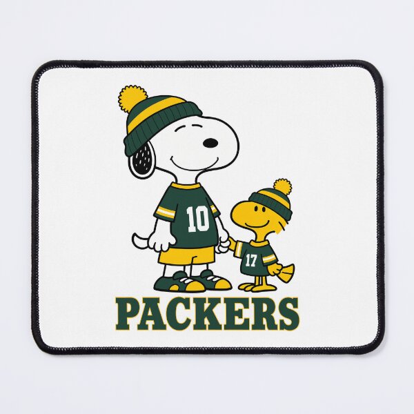 Item preview, Snoopy & Woodstock Green Bay Packers Football Retro F200 designed and sold by GLUVY-THEME.