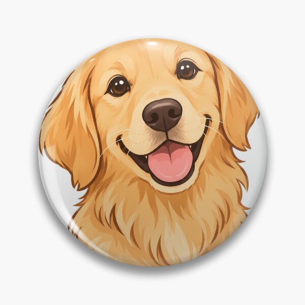 Item preview, golden retriever with a small heart designed and sold by Isliath.