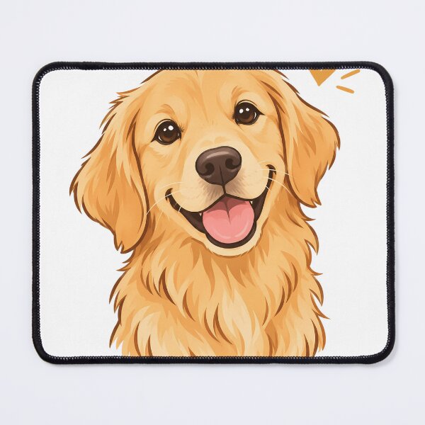 Item preview, golden retriever with a small heart designed and sold by Isliath.