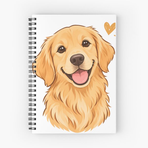 Item preview, golden retriever with a small heart designed and sold by Isliath.