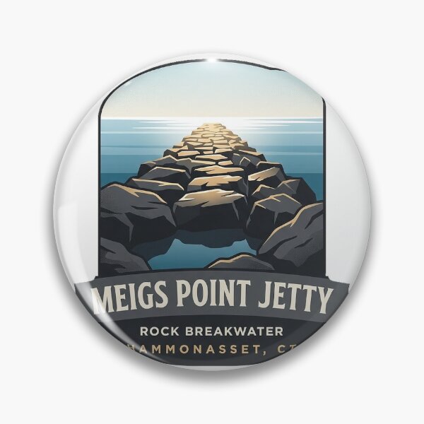 Item preview, Meigs Point Rock Jetty Hammonasset State Park Sticker designed and sold by DetourDgn.