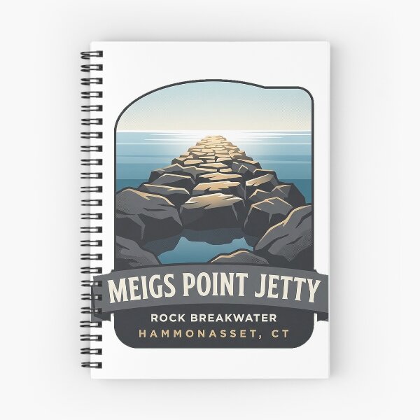 Item preview, Meigs Point Rock Jetty Hammonasset State Park Sticker designed and sold by DetourDgn.