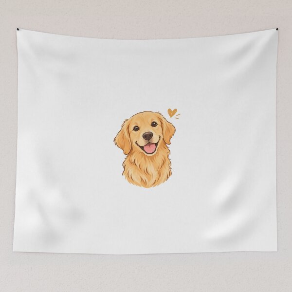 Aperçu de l'œuvre golden retriever with a small heart créée et vendue par Isliath.