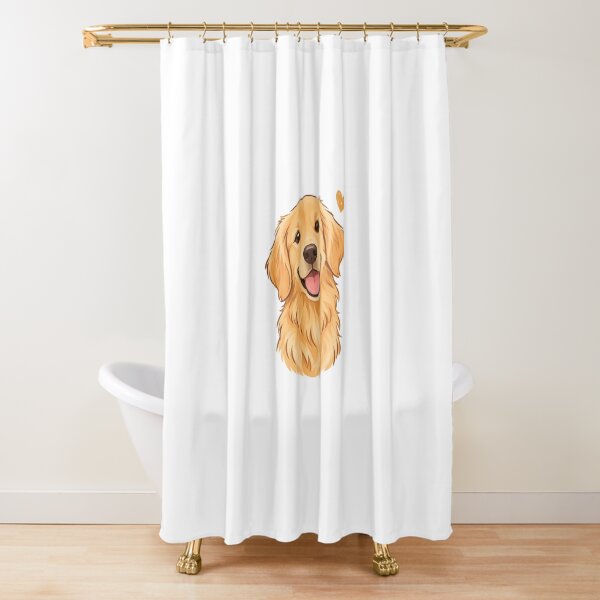 Item preview, golden retriever with a small heart designed and sold by Isliath.