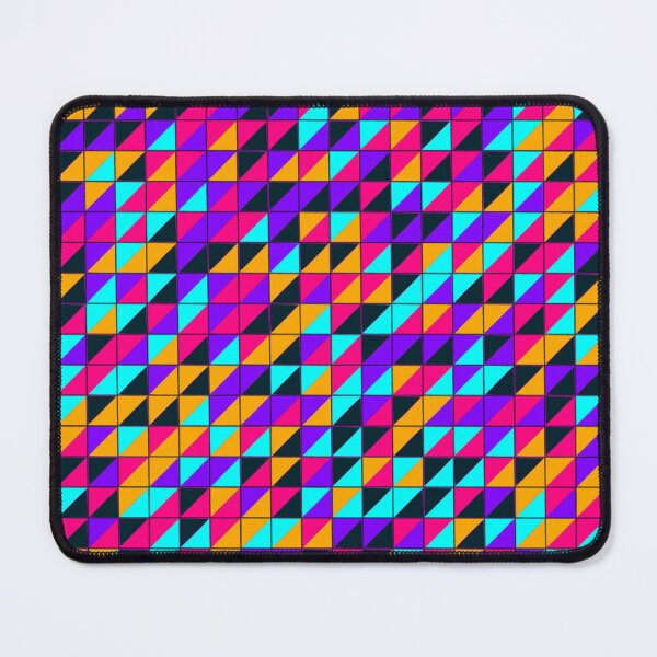 Item preview, Retro 80s Neon Triangle Grid Geometric Mosaic Seamless Pattern designed and sold by KungPowUnicorn.
