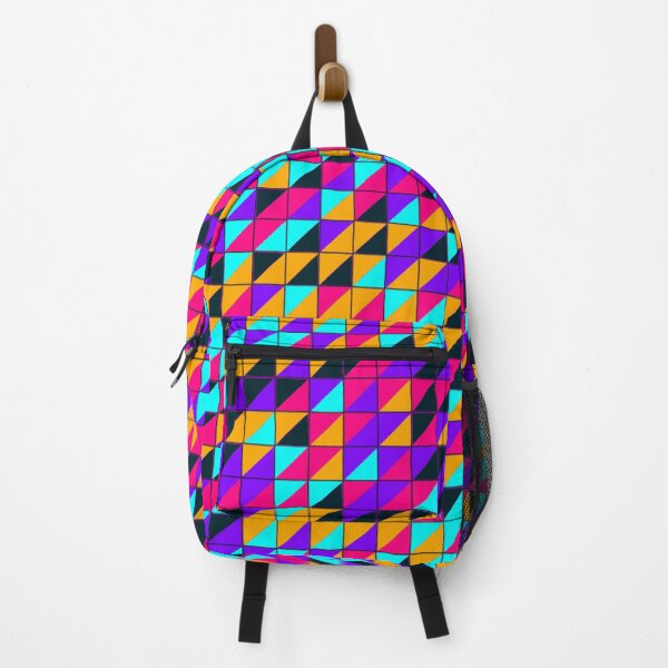 Item preview, Retro 80s Neon Triangle Grid Geometric Mosaic Seamless Pattern designed and sold by KungPowUnicorn.