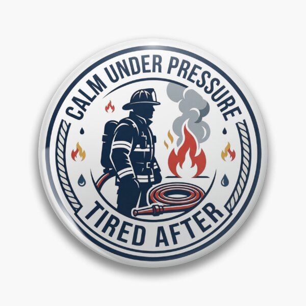 Item preview, Calm Under Pressure Tired After Funny Firefighter Design designed and sold by KreatoLab.