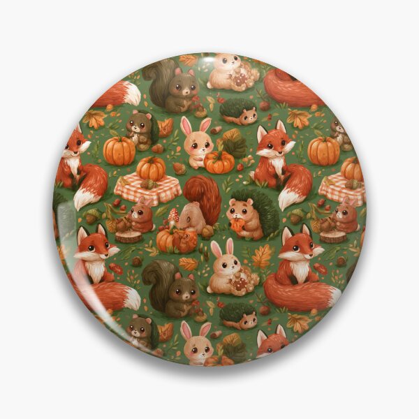 Item preview, Cute Autumn Woodland Animals Fox Squirrel Bunny designed and sold by NicolasGlowArt.