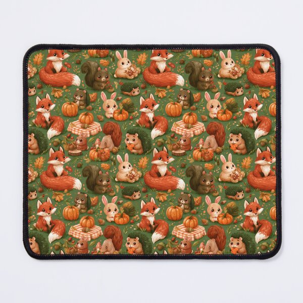Item preview, Cute Autumn Woodland Animals Fox Squirrel Bunny designed and sold by NicolasGlowArt.