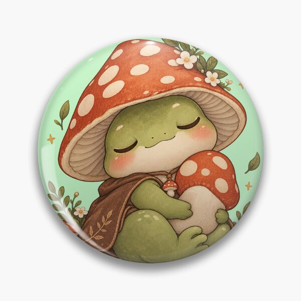 Item preview, Cozy Sleepy Frog Mushroom Friend designed and sold by manszoank.