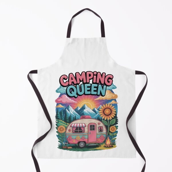 Item preview, Camping Queen Retro Camper designed and sold by jkrphoto.